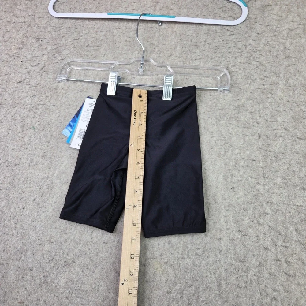 Speedo Youth Black Swim Shorts Jammer‎ Powerflex Eco Drawstring Size 22 NWT